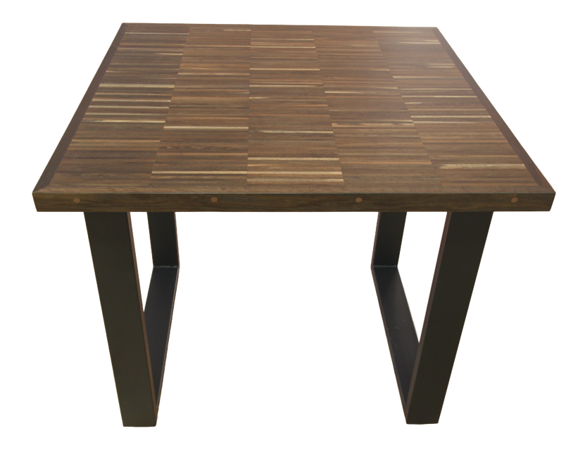 Urban Patched bistro table in a restaurant setting